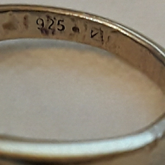 Diamond ring set in 925 silver - Picture 5 of 5